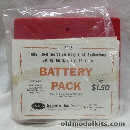 Estes Battery Pack for 3V / 6V / 9V / 12V Cluster Launching - Bagged, BP-2 plastic model kit